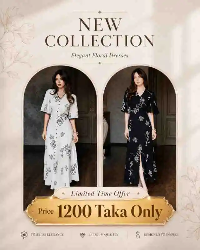 Only 1200 Taka Limited Times Offer Price “Haifa” W25 - women dress online bd