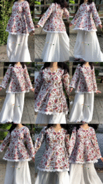 "Fia" Floral Top with Flowy White Palazzo W22 - Image 6