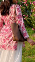 "Lia" Floral Top with Flowy White Palazzo W23 - Image 4