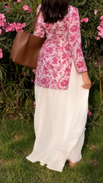 "Lia" Floral Top with Flowy White Palazzo W23 - Image 6