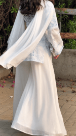“Fiahha” Floral Top with Flowy White Palazzo W14 – detail view 3