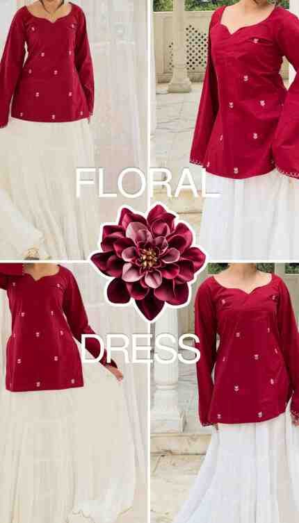 1400 Taka Limited Time Offer Gulbahar white women kurti – front view