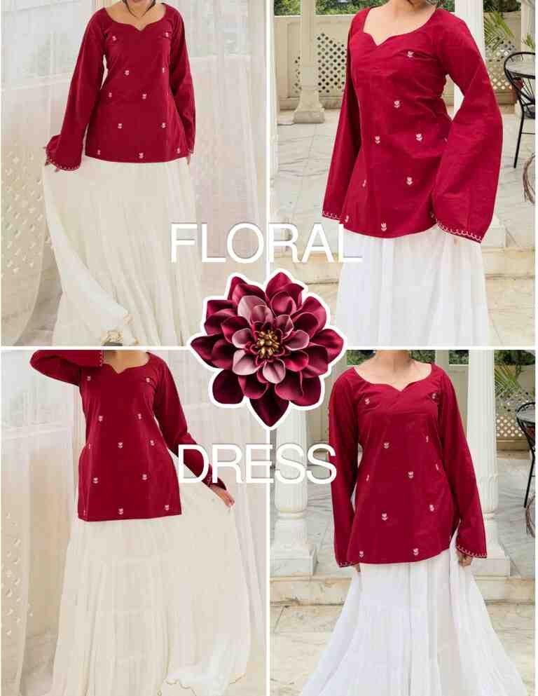 1400 Taka Limited Time Offer Gulbahar white women kurti – front view