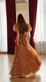 Cinnamon Bloom Party Gown - Image 3